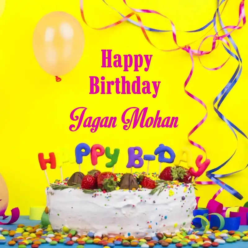 Happy Birthday Jagan Mohan Cake Decoration Card